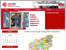 Tablet Screenshot of caritas-santiago.org